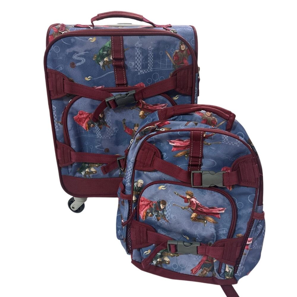 Pottery Barn Kid Harry Potter Quidditch Spinner Suitcase Backpack Travel Luggage
